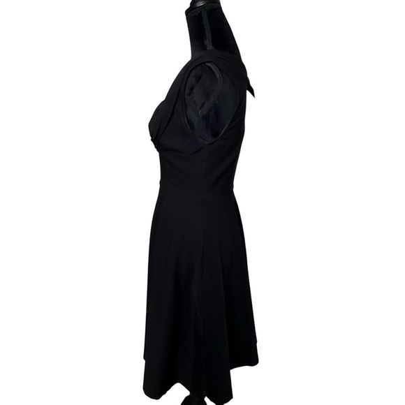 Elegant Black Sleeveless Midi Dress with Stretch | Sz M - Picture 3 of 6
